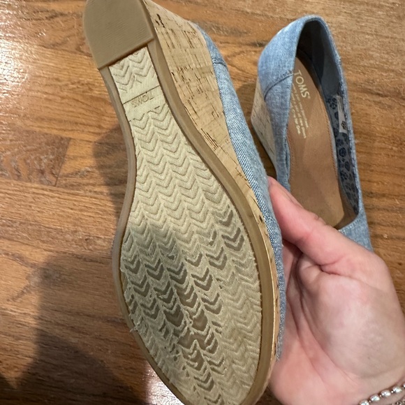 Toms Chambray Wedge open toe - Picture 3 of 3